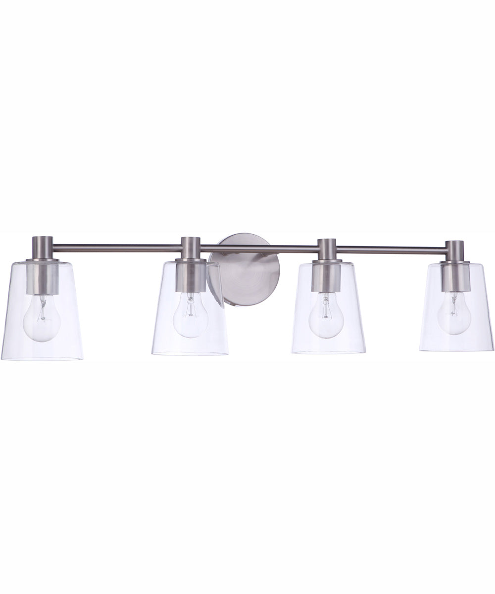 Emilio 4-Light Vanity Brushed Polished Nickel