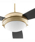 52" Expo 2-light Ceiling Fan Aged Brass