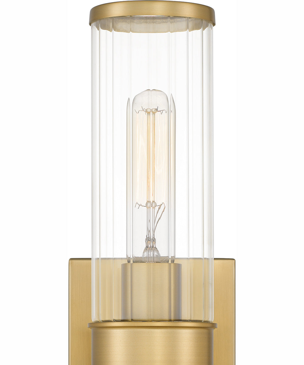 Quoizel Wood Small 2-light Wall Sconce Aged Brass