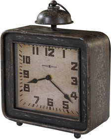 13"H Collins Mantel Clock Antique Black