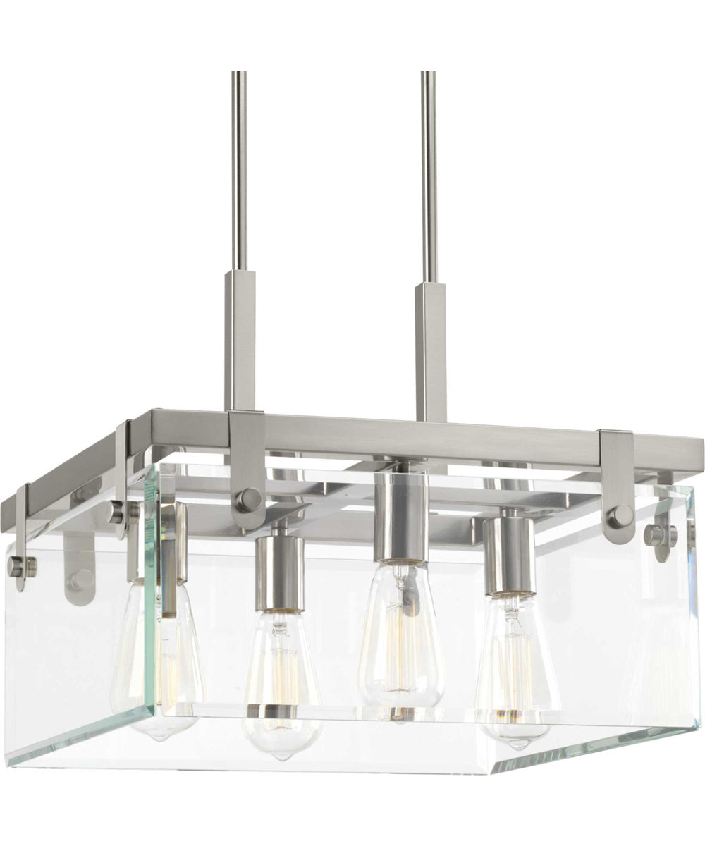 Glayse 16-3/4" Semi-Flush/Convertible Brushed Nickel