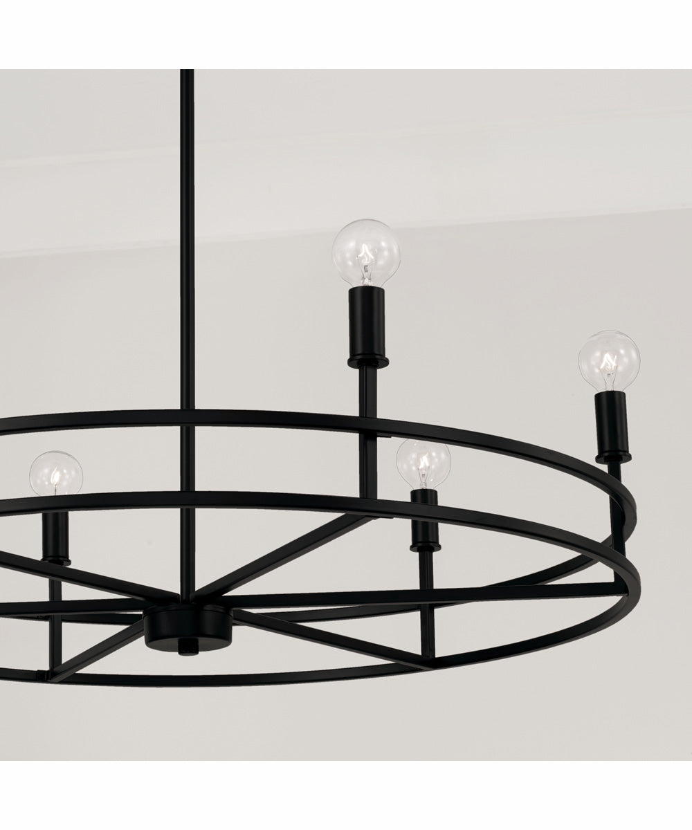 Fuller 6-Light Chandelier Matte Black