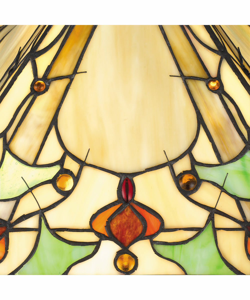 Tiffany Small 2-light Table Lamp Matte Black