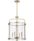 Yorktown 4-Light Pendant Burnished Brass