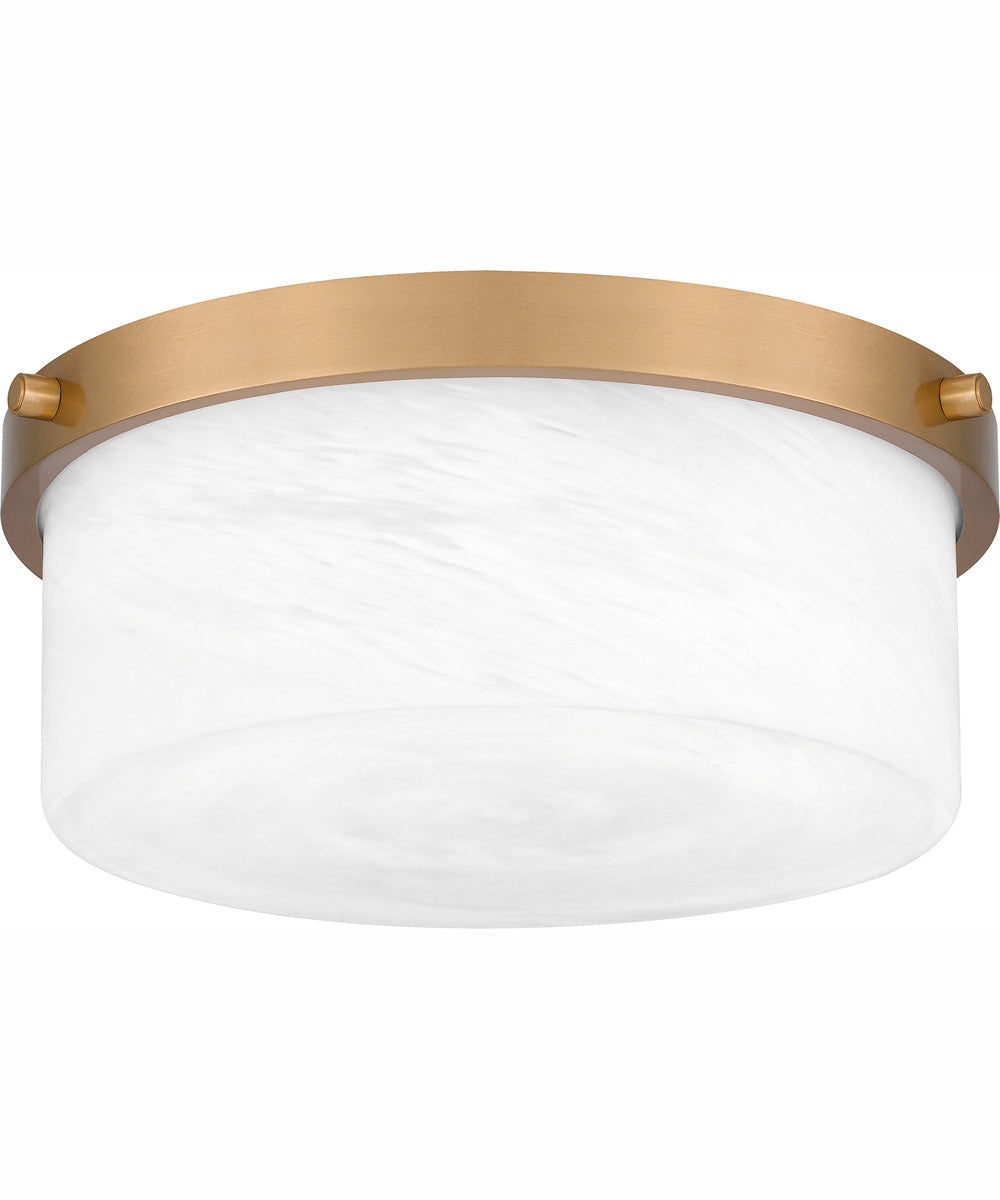 Quoizel Flush Mount Small 2-light Flush Mount Aged Brass