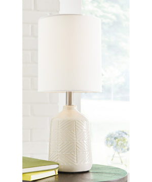 Brodewell Ceramic Table Lamp (1/CN) White