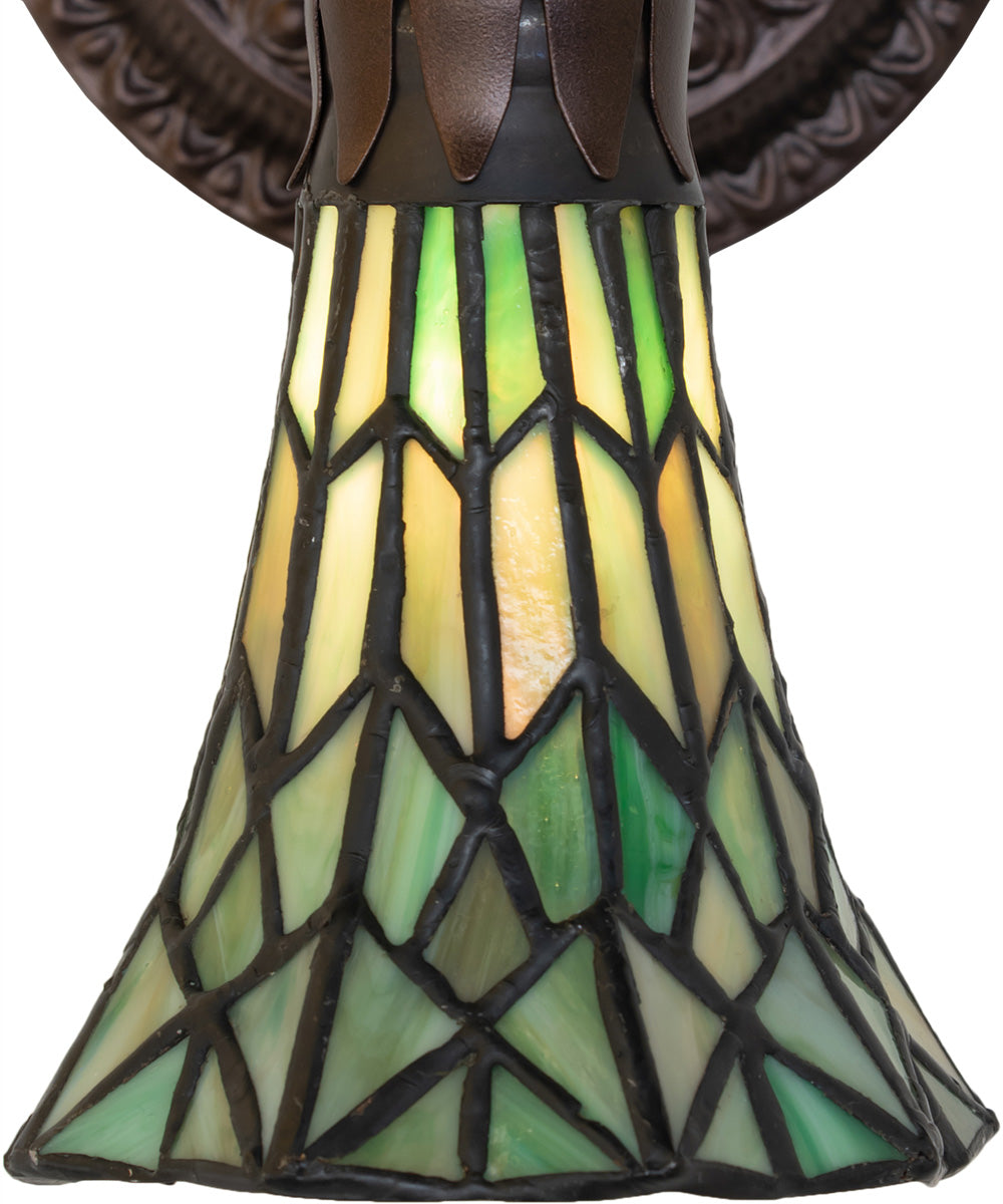 5.5" Wide Stained Glass Pond Lily Wall Sconce