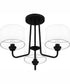 Quoizel Semi-Flush Mount Large 3-light Semi Flush Mount Matte Black