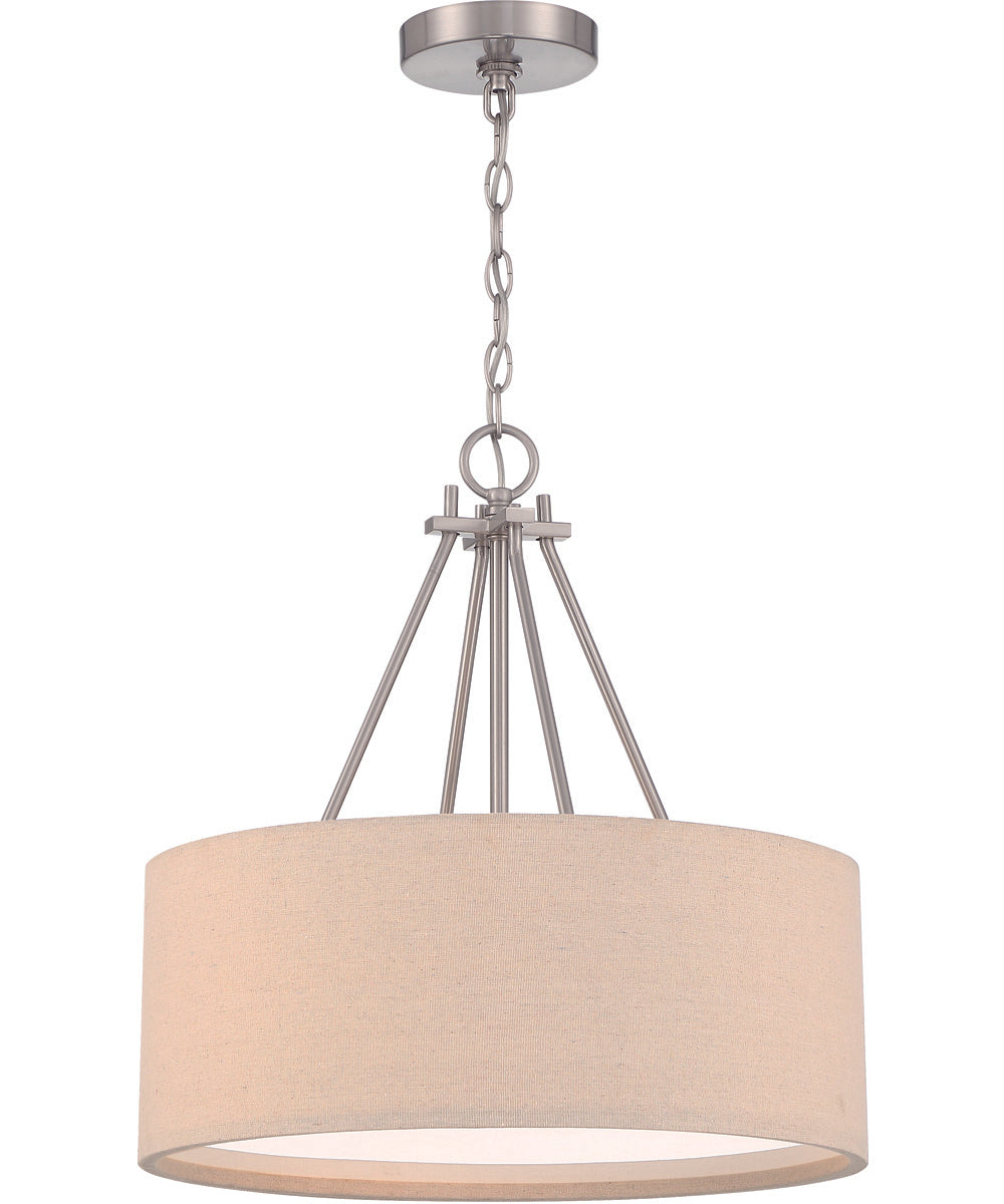 Duke 3-Light Pendant Brushed Polished Nickel