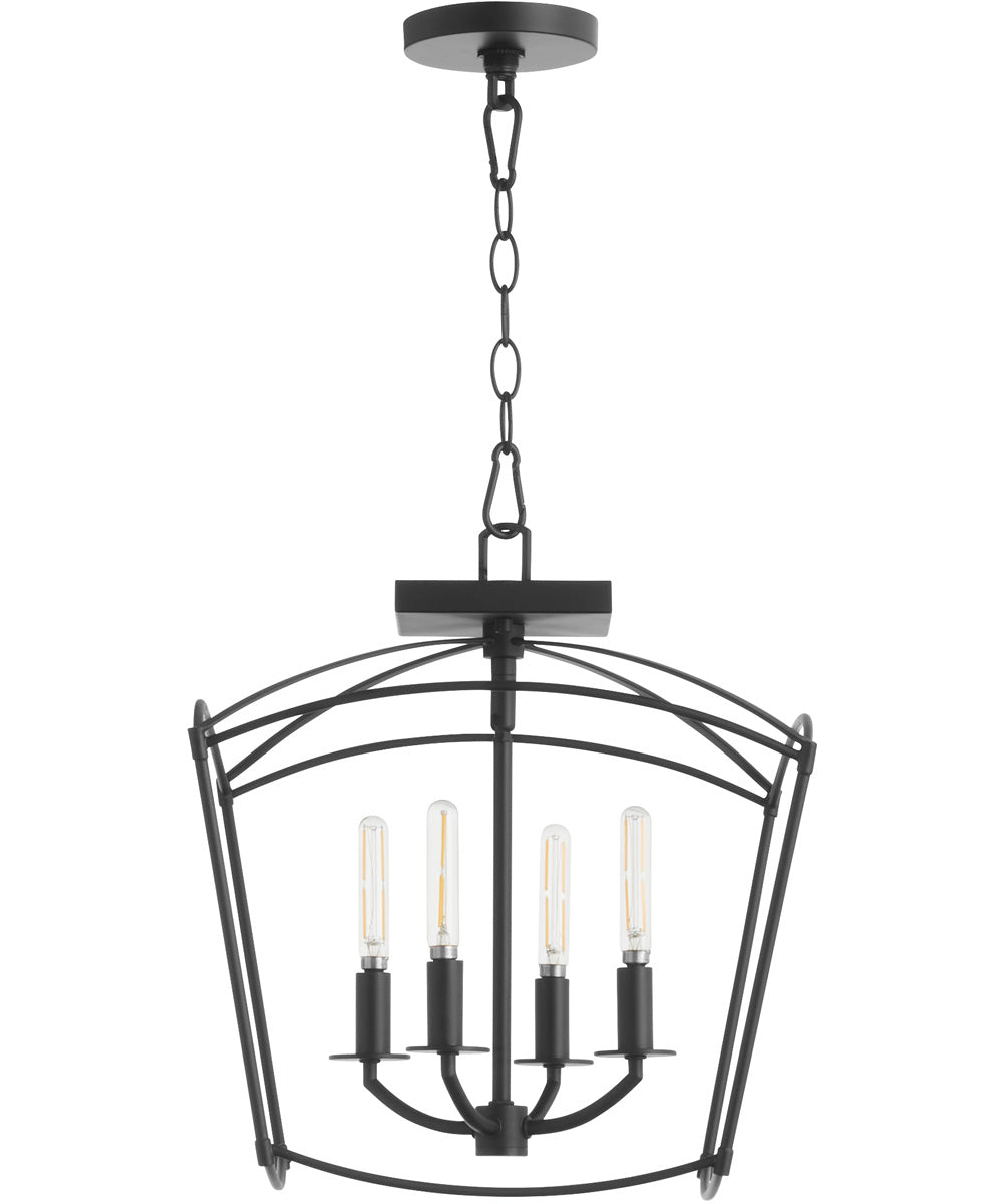 Mantle 4-light Dual Mount Light Fixture Matte Black