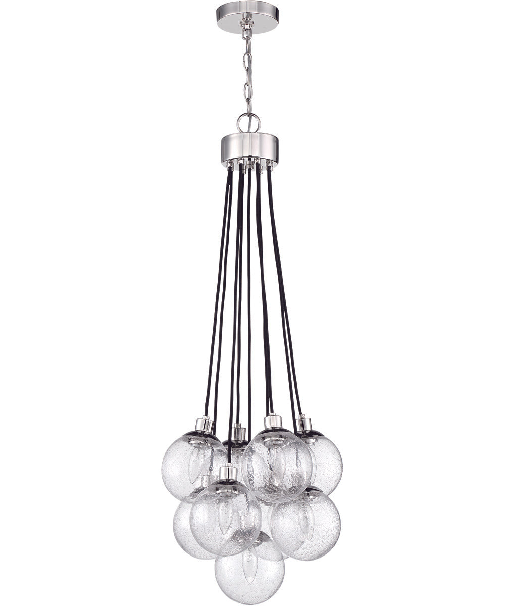 Que 9-Light Pendant Chrome