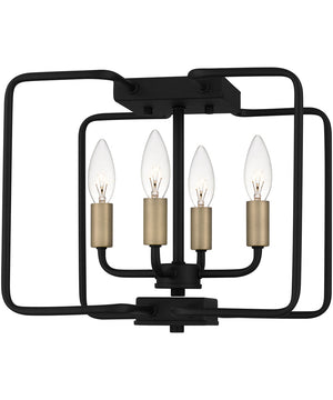 Cox 4-light Semi Flush Mount Matte Black