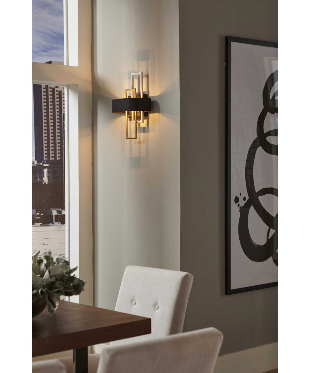 Adagio 2-Light Wall Sconce Matte Black