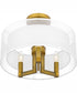 Quoizel Semi-Flush Mount Medium 3-light Semi Flush Mount Aged Brass