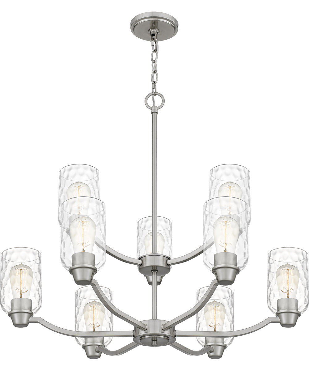 Acacia 9-light Chandelier Brushed Nickel