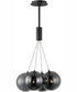 Burst 4-Light LED Pendant - Smoke Black
