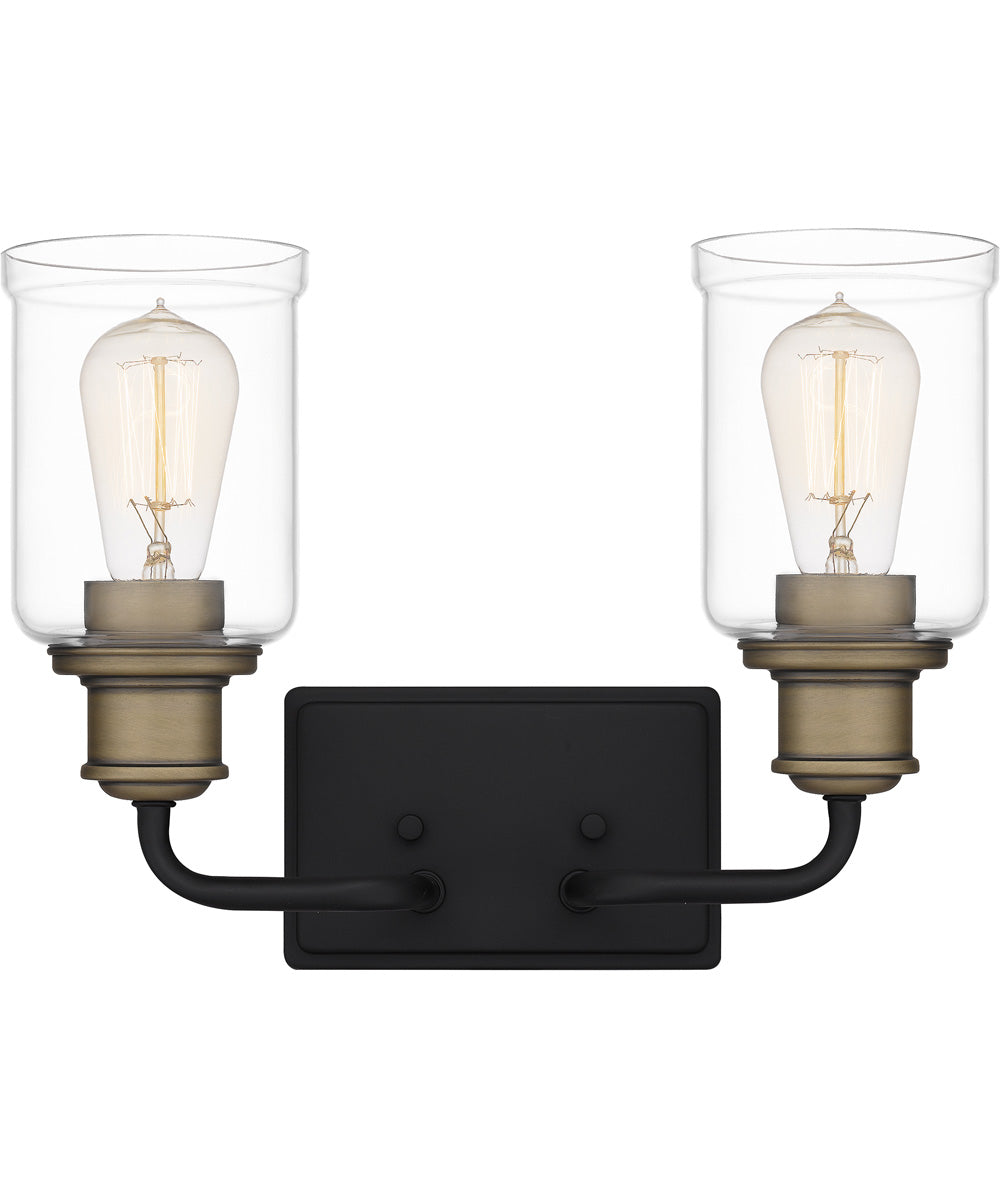 Cox Medium 2-light Bath Light Matte Black