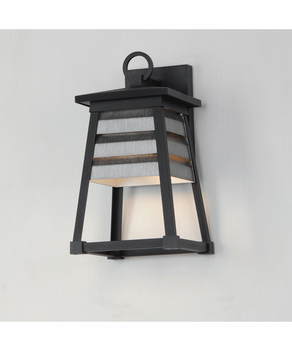 Shutters Vivex 1-Light Small Outdoor Wall Sconce Weathered Zinc/Black