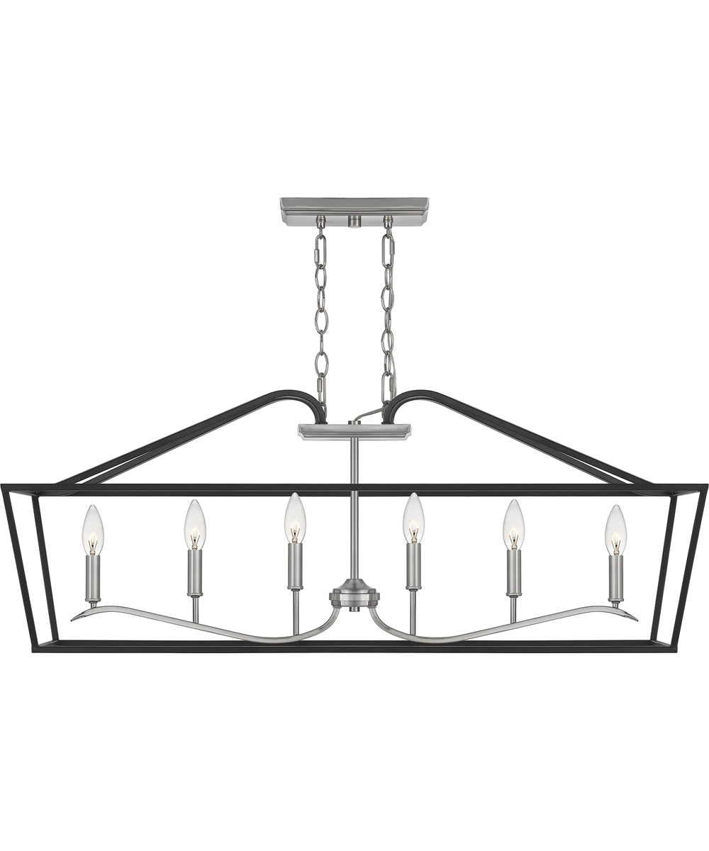 Catalina 6-light Island Light Matte Black