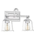 Nicholas Medium 2-light Bath Light Polished Chrome