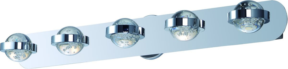 36"W Cosmo LED 5-Light Bath Vanity Polished Chrome