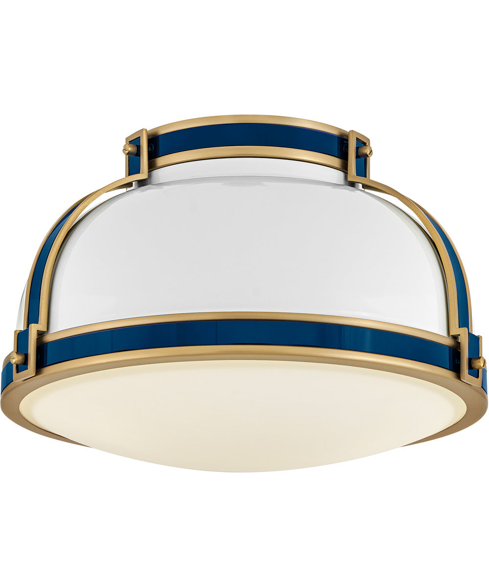 Barton 2-Light Medium Flush Mount in Gloss White