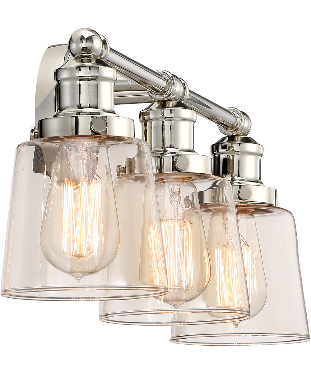Union Large 3-light Bath Light Polished Nickel