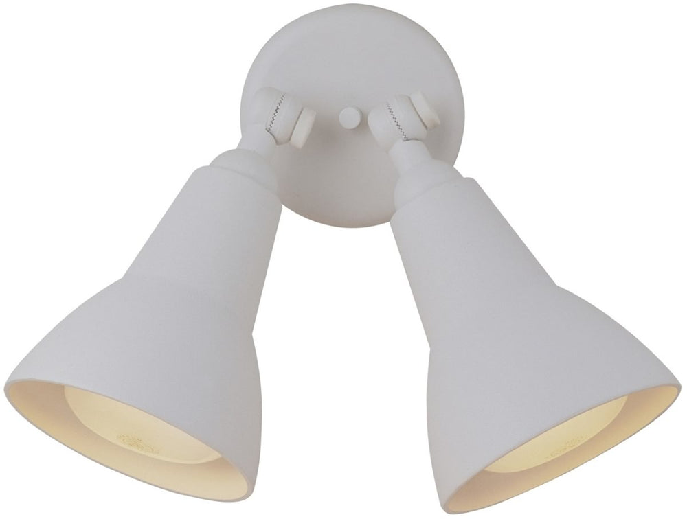 2-Light Outdoor Spot Light Matte White