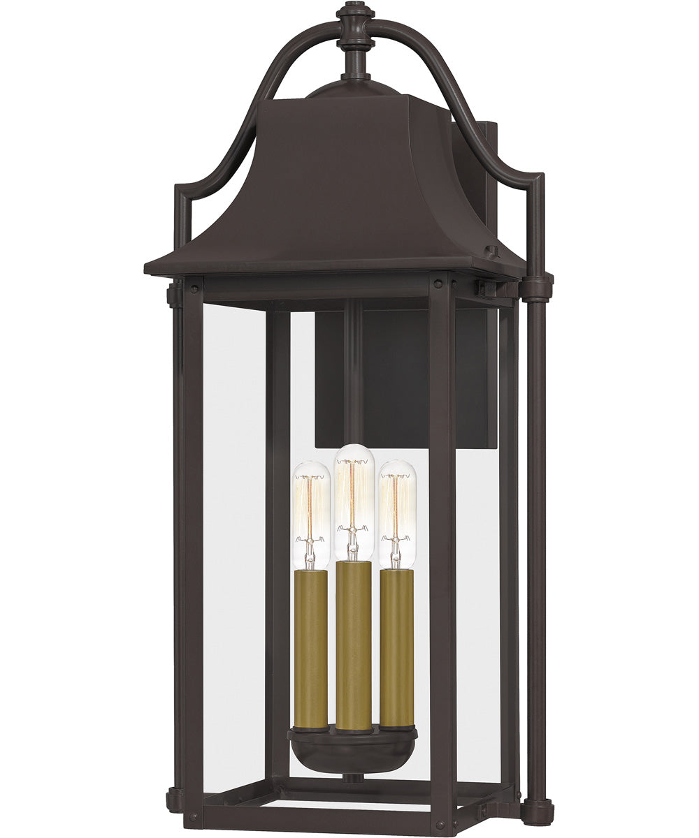 Manning Large 3-light Outdoor Wall Light  Coastal Armour Aluminum Western Bronze