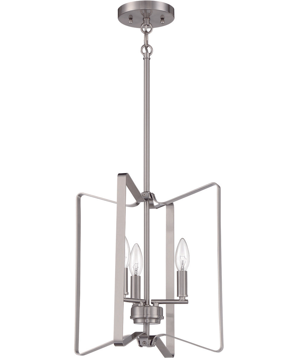 Shayna 3-Light Foyer Brushed Polished Nickel