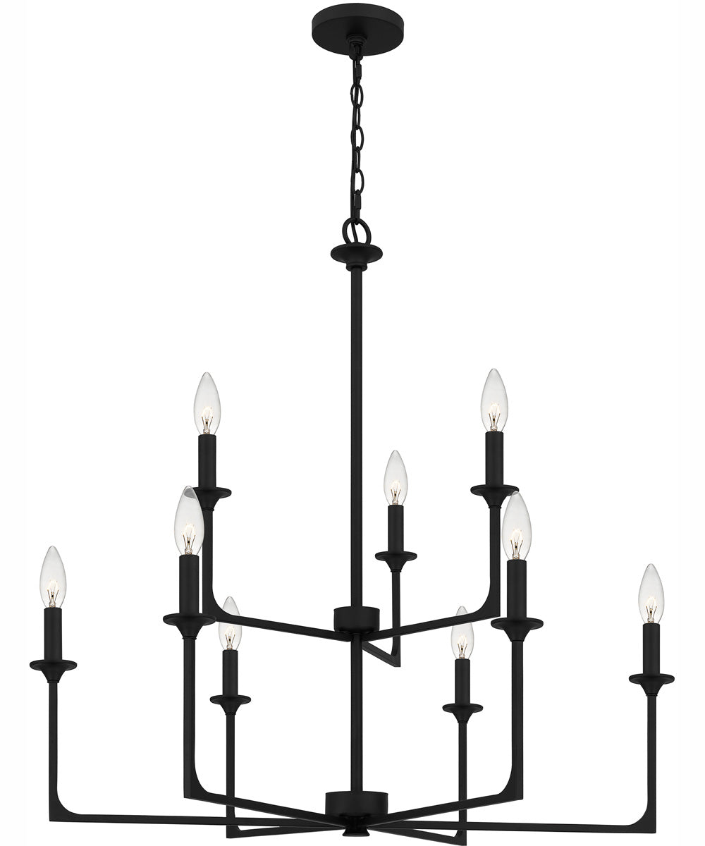 Prescott 9-light Chandelier Matte Black