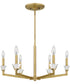 Lottie 6-light Chandelier Aged Brass