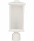Resilience Lanterns 1-Light Outdoor Post Mount Matte White