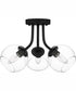 Quoizel Semi-Flush Mount Medium 3-light Semi Flush Mount Matte Black