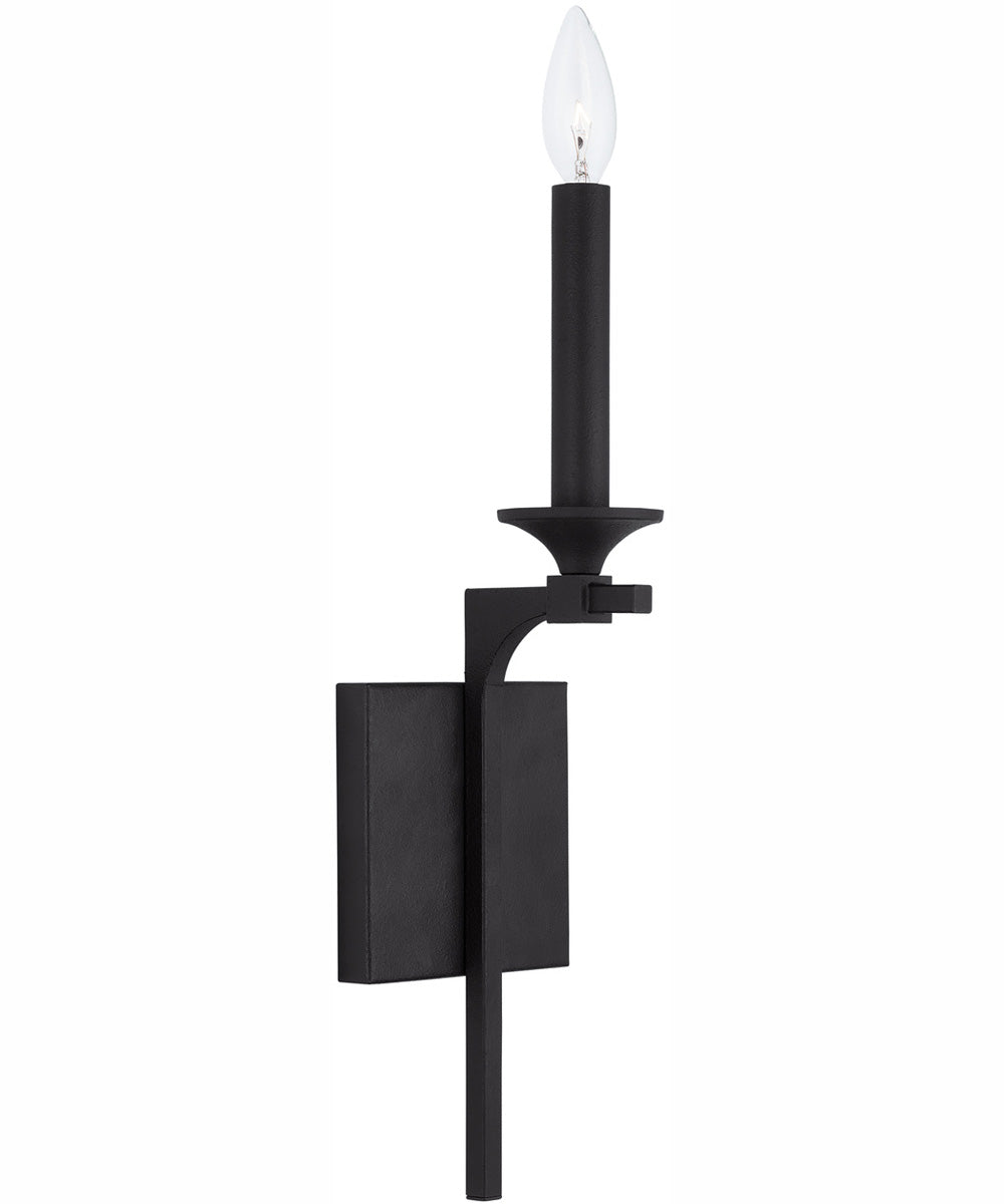 Clint 1-Light Sconce Black Iron