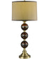 32 Inch H Dunford Mosaic 3-Ball Hand Blown Art Glass Table Lamp