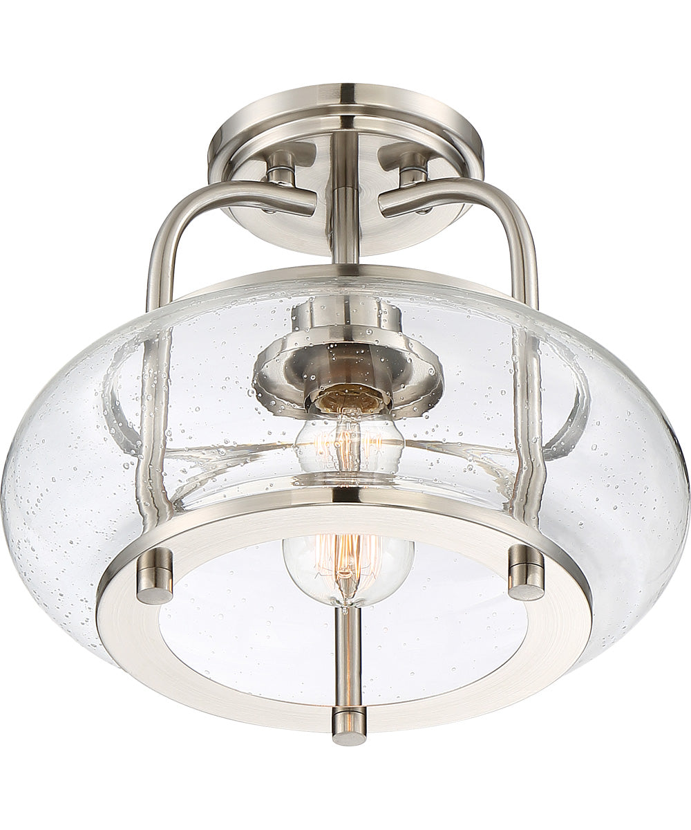 Trilogy Small 1-light Semi Flush Mount Brushed Nickel