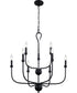Blanche 9-light Chandelier Matte Black