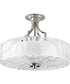 Caress 2-Light 16" Semi-Flush Mount Polished Nickel
