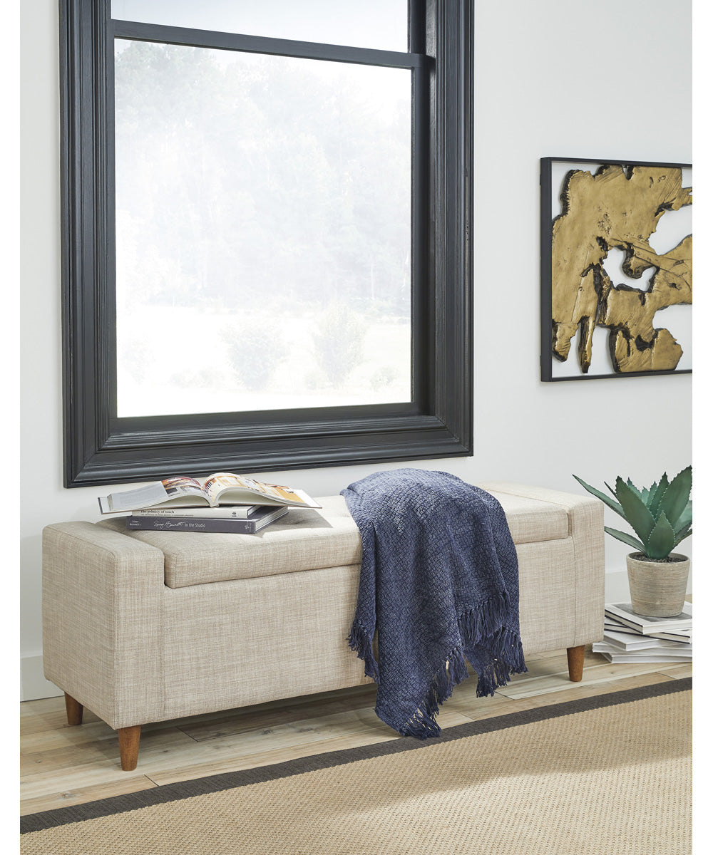 Winler Upholstered Accent Bench Light Beige