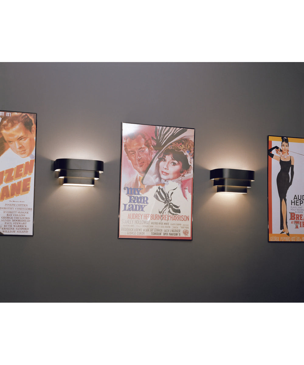 Louvered Wall Sconce Matte Black