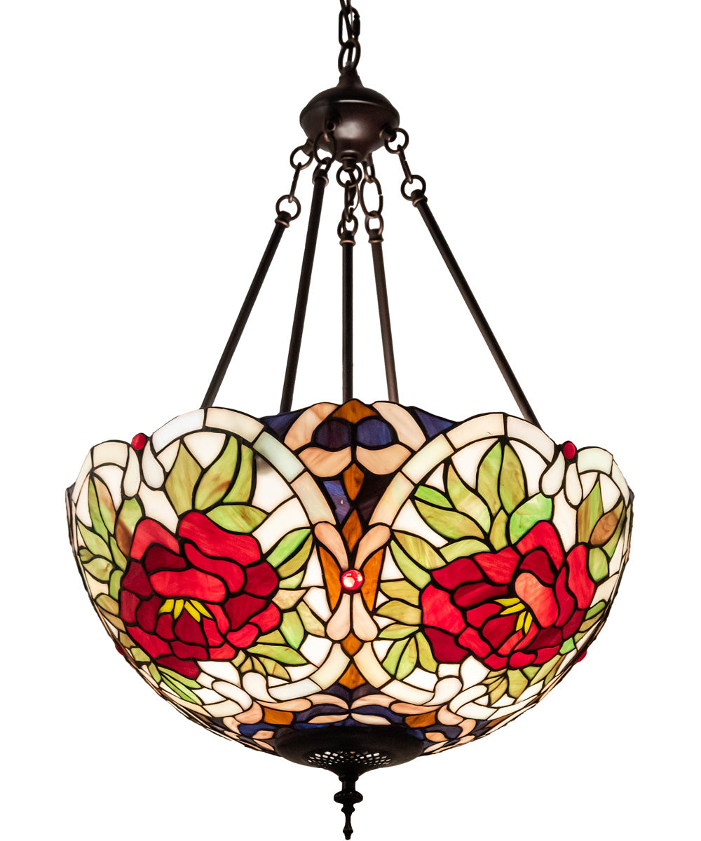 20" Wide Renaissance Rose Inverted Pendant