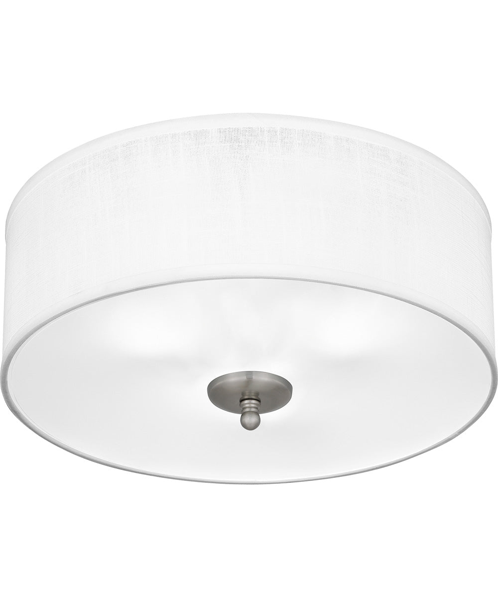 Blanche Medium 3-light Flush Mount Brushed Nickel