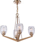 Guiding Star 4-Light Chandelier Satin Brass