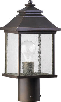 15"h Pearson 1-Light Outdoor Post Lantern Oiled Bronze
