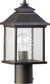 15"h Pearson 1-Light Outdoor Post Lantern Oiled Bronze