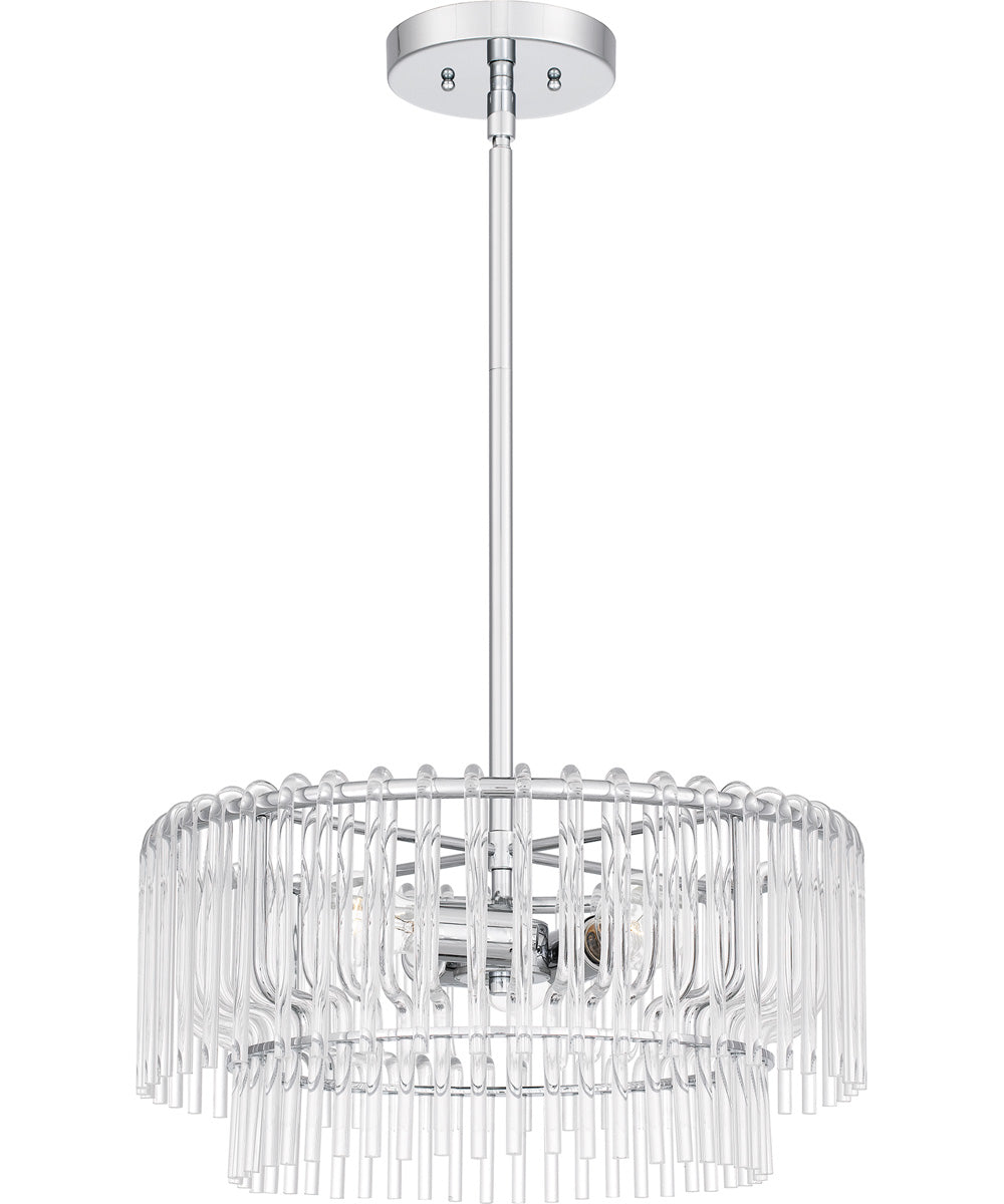 Tayshia Large 3-light Pendant Polished Chrome