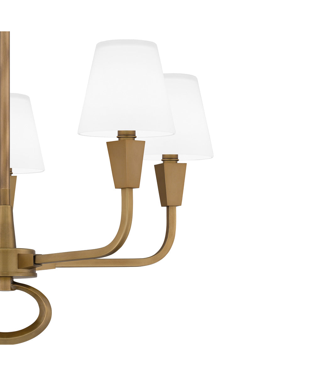 Mallory 5-light Chandelier Weathered Brass