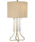 Chantelle 2-Light Table Lamp Antique Brass/Fabric Shade