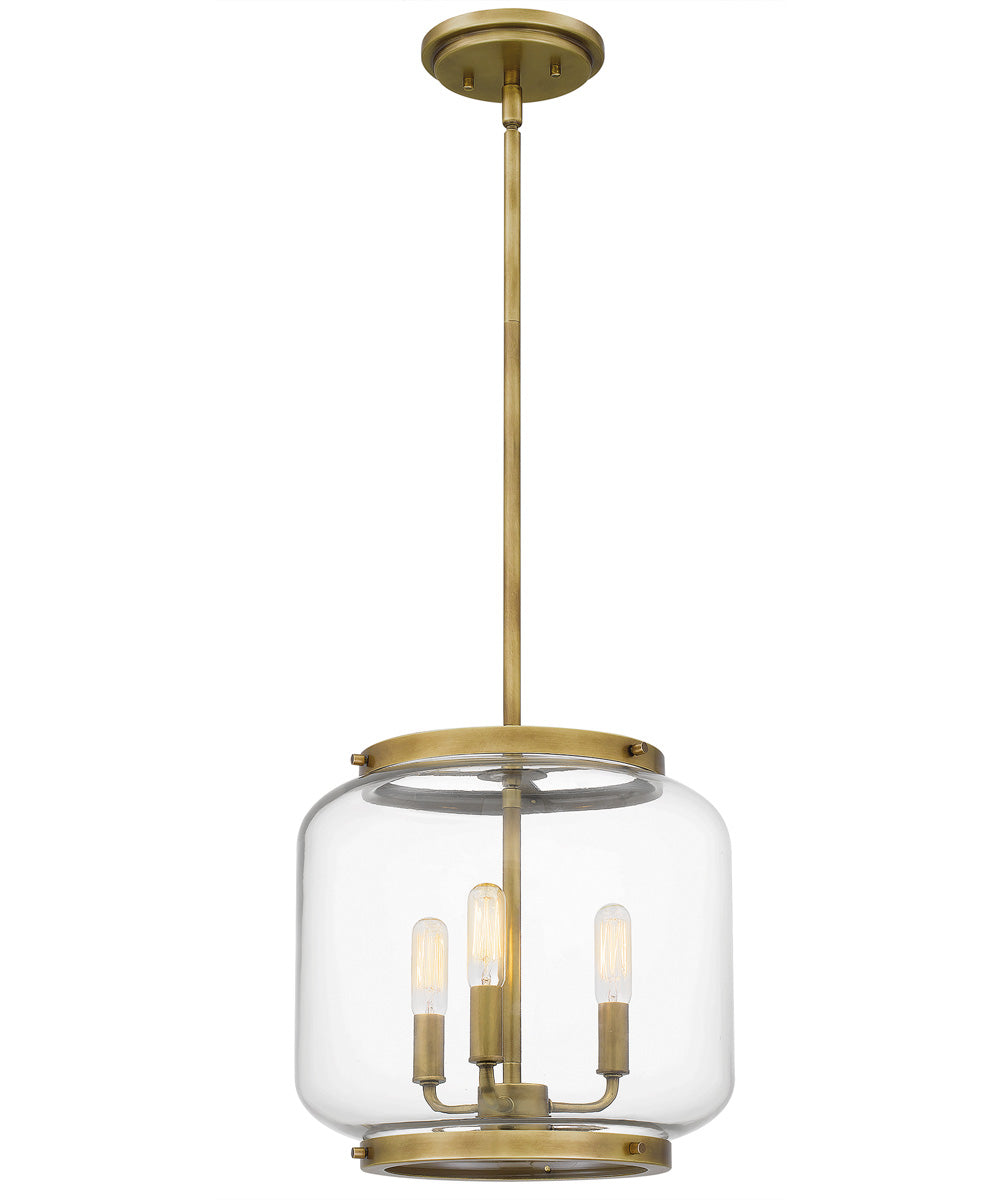 Tapley Small 3-light Mini Pendant Weathered Brass